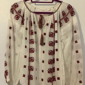 ÉTOILE ISABEL MARANT Printed V-Neck Blouse Size: M | US6, FR38